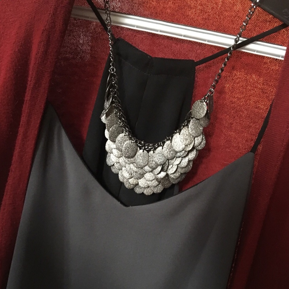 Silver Cascade Statement Necklace - image 6